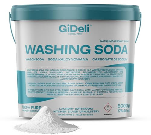 Waschsoda 5kg Natriumcarbonat NA2CO3 calziniertes Soda Waschmittel Waschpulver im Eimer