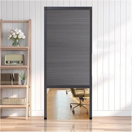 Puerta deslizante plegable ajustable, operación de arriba hacia abajo/de abajo hacia arriba, impermeable y fácil instalación para baño y cocina, no se necesita taladrar