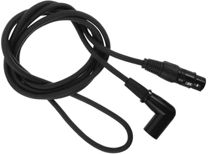BESTonZON Right Angle Xlr Male to Female Cable Black Balanced Audio Connector with Design for Microphones Powered Speakers Mixers and Audio Interfaces