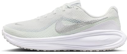 Nike Women's Revolution 8 Road Running Shoes, Off White/Metallic Silver-Barely Green, 7.5