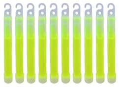 10/50 Stück Leuchtstäbe mit Haken, 15 cm (6 Zoll) fluoreszierendes Licht for Wandern, Camping, Outdoor-Notfälle, Konzerte, Partys(Green,10Pcs)