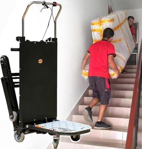 Elektrischer Treppensteiger Handwagen - Klappbar Mit Schwenkfunktion Und Gummiketten Für Einfaches Auf/ab Treppen, 2980w Motor Maximale Belastung 500kg Für Schwere Lasten Lagerlogistik Und