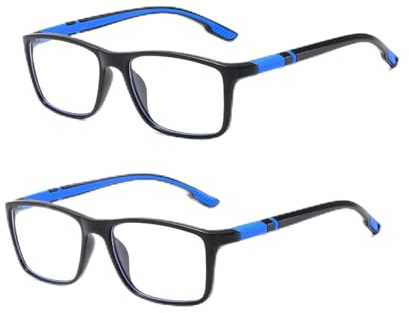 2 Stück Autozoom Lesebrille, Intelligente Zoom Lesebrille Herren Damen,Anti Blaulicht Brille, Automatische Lesebrille Brille mit Sehstärke, Gleitsichtbrille Smart Glasses, Fokusanpassung Klare (L3)