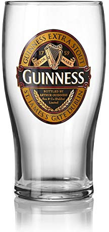 Guinness Official Red Collection Beer Glass, Classic Memorabilia (600ml)