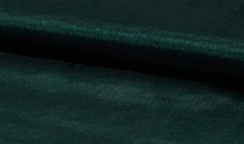 Fabrics-City dunkelgrün Organza Stoff für Brautmode & Hochzeit, Seidenorganza, transparenter Dekostoff, Tischdeko, nähen, Tischläufer, Kissen, Hochzeitsaccessoires, 4455