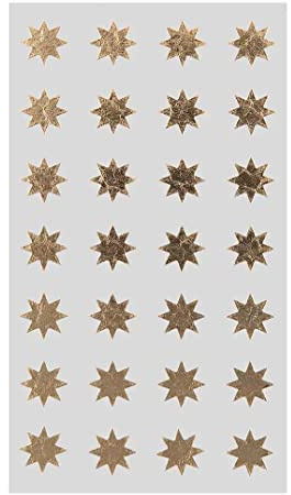 Aufkleber mit goldenen Sternen, 12 mm, 112 Stück