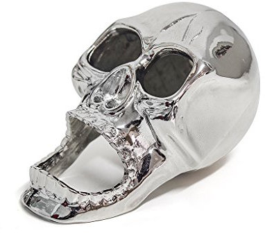 Balvi Flaschenöffner The Skull Farbe Silber in Form eines Totenkopfes Zink 8 cm