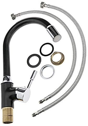 OTOTEC LED Light Kitchen Pull Down Spray Sink Tape Faucet Brass Black Basin Mixer Taps