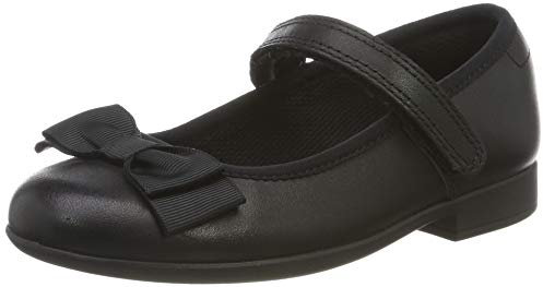 Clarks Girl's Scala Tap K Ballet Flats, Black Black Leather Black Leather, 13.5 UK Child
