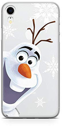 ERT Group Original Disney Frozen TPU Case for iPhone XR, Liquid Silicone Cover, Flexible and Slim, Protective for Screen, Shockproof and Anti-Scratch Phone Case Transparent