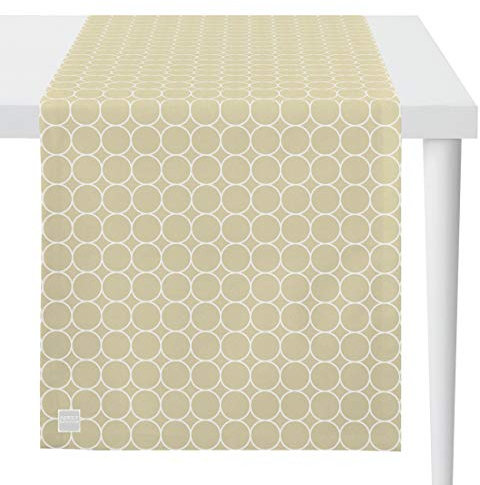 APELT Tischläufer Outdoor beige/weiß L:135 x B:46cm - (3973 46X135 Fb.20)