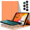 YGoal Keyboard Case for iPad 10.2, German QWERTZ Layout Detachable Wireless Keyboard PU Leather Keyboard Stand Case Cover for iPad 10.2, Orange
