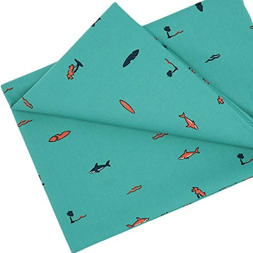 MasterFAB -Cotton Fabric 100% Cotton Poplin Fabric by The Yard for Sewing DIY Crafting Fashion Design Printed Floral Washable Cloth Bundles Voile;Full Width cuttable39 x 55inches (100x140cm)