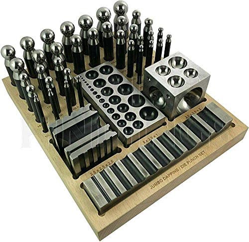 GIOIELLI Tool 40 PZ Jumbo DOMING Block Punch Set in acciaio DAPPING DIE