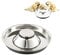 SUOXU Stainless Steel Metal Dog Bowls - Puppy Weaning Bowl for Multiple Puppies - Can be Used for Water and Cat/Dog Food at The Same Time (26cm/10.2in)