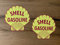 MG419 / 2X Shell Vintage Öl Aufkleber ca. 8,5x8,5cm Oil Oldtimer Old School V8 USA Retro Sticker Rost Look Rat Rod Hotrod