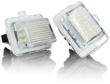 Kennzeichenbeleuchtung Für Mercedes-Benz W204 W204 5D W212 W216 W221 Kein Fehlernummer Kennzeichen Lampen Birne weiß (Emitting Color : White)
