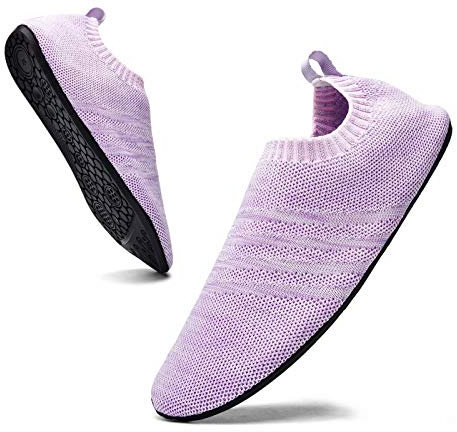 Sosenfer hausschuhe Damen Herren Leichte hüttenschuhe rutschfest Flache pantoffeln home cozy slippers Unisex-ZISE-46