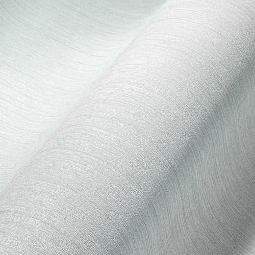 Livingwalls Unitapete The BOS Tapete einfarbig unifarben Vliestapete grau mit Glitzereffekt fein strukturiert 380982