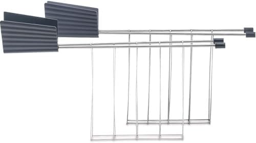 Set di due pinze per tostapane Mod. Plisse' colore grigio