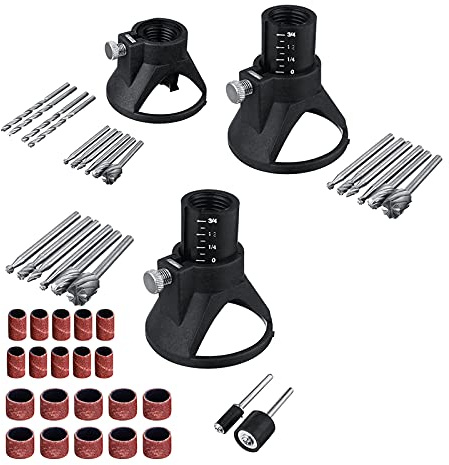 29pcs Rotary Tool Mini Grinder Accessories Rotary Multi-Tool Electric Grinder Locator Drill Holder HSS Router Drill Bits for Polishing, Cleaning and Engraving