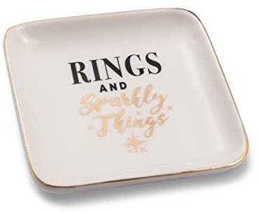 Rings & Sparkly Things Ceramic Trinket Tray Sentimental Gift Idea 280000028