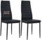 buybyroom Esszimmerstühle 2er Set Metall Küchenstuhl, Esstisch Stuhl Bequemer Polsterstuhl SitzfläChe,Schwarz