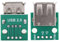 USB Socket Board, Female Socket 4 Pin 2.54mm Pitch USB Female Board, For Breadboard Design DIY USB Power Supply