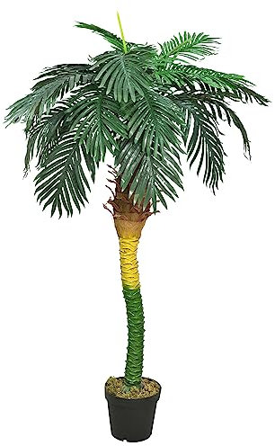 Decovego künstliche Pflanze, künstliche Pflanzen als Deko Wohnzimmer, Kunstpflanzen groß, Plastik Pflanze wie echt, Auswahl Palme Pflanze:Palme Modell 26 (Kokospalme 180 cm)