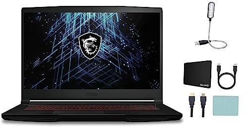 MSI GF63 Thin 11SC-693 15,6 FHD Gaming Laptop, Intel Core i5-11400H, 2.7GHz, NVIDIA GeForce GTX 1650, 16GB di memoria, 1TB NVMe SSD, Windows 11 Home, Wi-Fi 6, Webcam, nero + accessori
