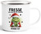 Moonworks® Emaille-Tasse Anti Weihnachten Spruch Ironie Sarkasmus lustige Weihnachtsbecher Geschenke für Weihnachtsmuffel Spruch 2 emaille-weiß-silber standard