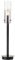 Brilliant Lampe Glasini - Lampe de table - 44 cm - Noir mat/verre fumé - En aluminium - 1 ampoule C35, E14 - 25 W