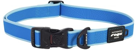 Rogz Amphibian Klassisches Hundehalsband, Blau, Größe XL