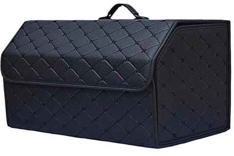 REDVIT Kofferraum Organizer für VW Golf 5 6 7 8 GTE GTI GTD Clubsport, Leder Kofferraumtasche Wasserfeste Faltbarer Kofferraum-Organizer mit Verstärkten Griffen Auto Kofferraum Organizer Box