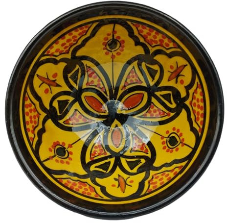 La Maison Unique Ciotola Piatto Salse Zuppa Etnica Marocco Marocchina Ceramica Terracotta Diam. 15 cm 1104241406