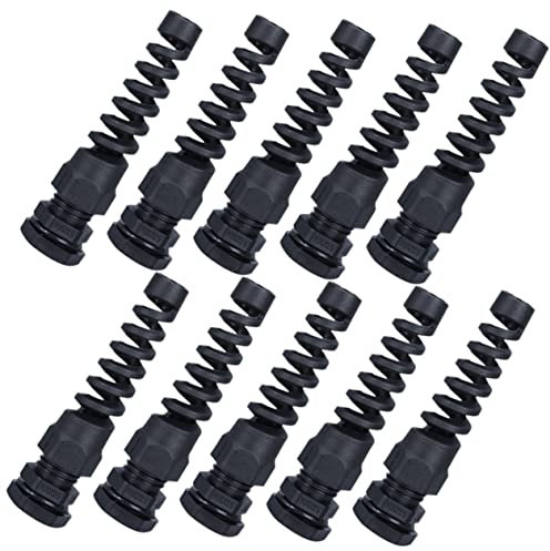 HOMSFOU Messing Kabelverschraubung Gelenke 10 Stücke Netzkabel Zugentlastung Einfache Installation Für