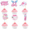 Blumomon 24 Stück Rosa Y2k 2000er Cupcake Topper Erwachsene Party Dekoration Y2k Party Dekorationen Thema Geburtstag Party Zubehör Einzelne weibliche Partei Kuchen Dekoration Supplies