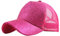 Trucker-Pferdeschwanz-Mütze Messy Buns Glitter Plain Baseball Cap Unisex Visor Baseball Caps Cap Herren Großer (Hot Pink, One Size)