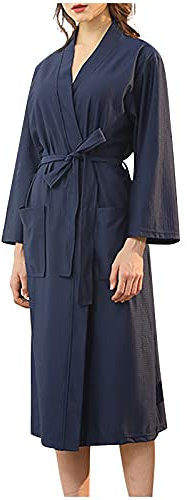 Lightweight Dressing Gown Women Fleece Hooded Jersey Dressing Gown Warm Womens Nightwear Women Soft Fleece Dressing Gown Print Warm Bathrobe Long Robes Personalised Bathrobes Sale Navy