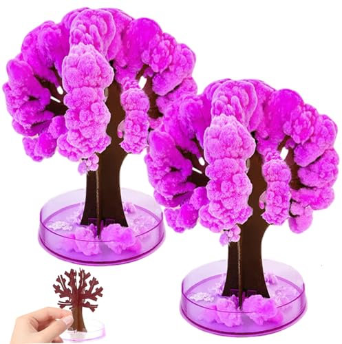 Arbre de Noël Magique | 2pcs Arbre en Croissance en Cristal avec 3 Potions Mini Papier de Croissance en Cristal pour Enfants