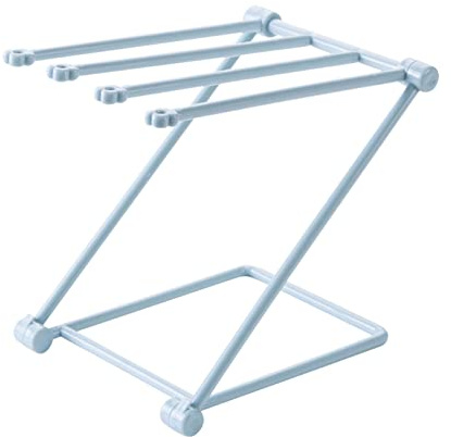 Brrnoo Hand Towel Stand, Folding Towel Drying Rack Stand for Countertop, Vertical Dishcloth Storage Holder