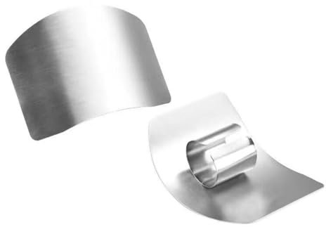Finger Protector for Cutting Food, Stainless Steel Adjustable Finger Guard Fruit Cutting Tools Knife Hand Guard Knife Cutting Protector for Cutting Food