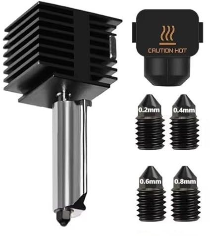 YUYUEMI Kit hotend rimovibile per Bambu Lab A1/A1, mini Hotend di montaggio ad alta velocità, 0,2/0,4/0,6/0,8 ugelli di ricambio in acciaio temprato ad alto flusso (0,2 + 0,4 + 0,6 + 0,8 mm)