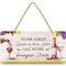 LANOLU Retro Blechschild ECHTE FREUNDE BRINGEN WEIN, vintage Metallschilder mit Sprüchen, Shabby Chic Deko Küche und Garten, lustige Schilder aus Metall 16x32cm