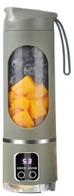Portable Electric Juicer 450ml Juice Blenders USB Recharable Mini Fruit Mixer Wireless Juicer Bottle Fresh Juice Extractor(Green)