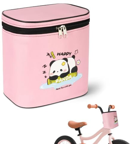 Flintronic Kinder Lenkertasche, Fahrradkorb, Fahrradkorb Kinder Vorne, Fahrrad Lenker Tasche, Abnehmbarer Deckel, Kinder Laufrad Lenkertasche, Sicherer Halt Dank Klettverschluss, Inkl. Innentasche