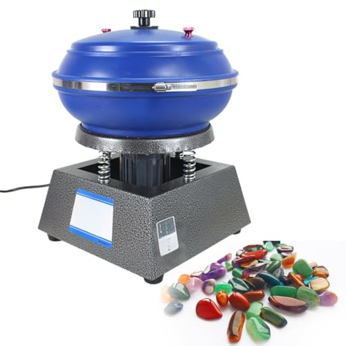 Electric Metal Parts Tumbler Plisher, Metal Polishing Vibratory Tumbler, Jewelry Cleaner Finishing Machine, for Grinding and Polishing Workpiece Surface, Heavy Duty(M)
