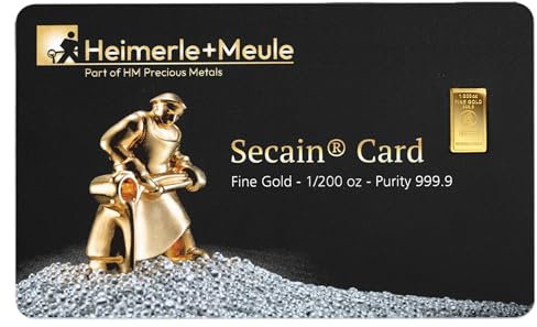 Geschenk aus Gold – Goldbarren 0,15g Heimerle+Meule - Secain Card - inkl. Geschenkverpackung, Grußkarte und Echtheitsgarantie