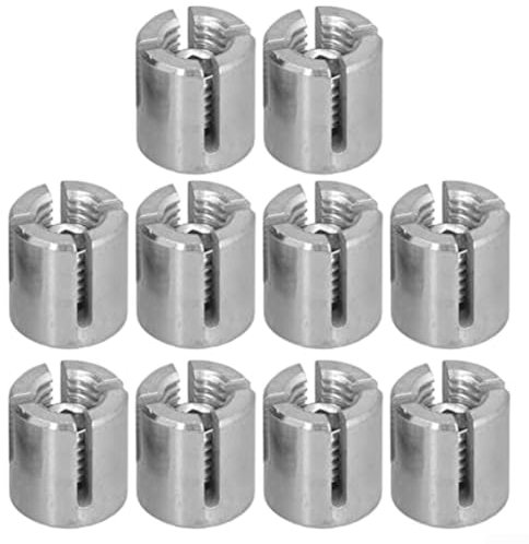 10 Stück Edelstahl Kreuz Kabelclips 2mm Drahtseilbefestigungen Metallklemmen Drahtseil Kreuzklemme für Ranksysteme