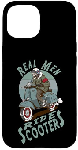 Real Men, Tough Guys, Ride Scooters, Retro Scooter Style Case for iPhone 15